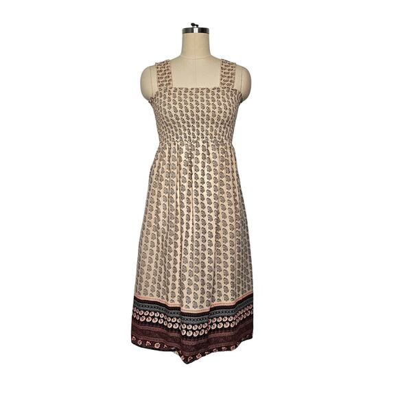 Faded Glory Boho Smocked Midi Sundress, Sz 12, PTP (relaxed): 16in - Picture 1 of 6